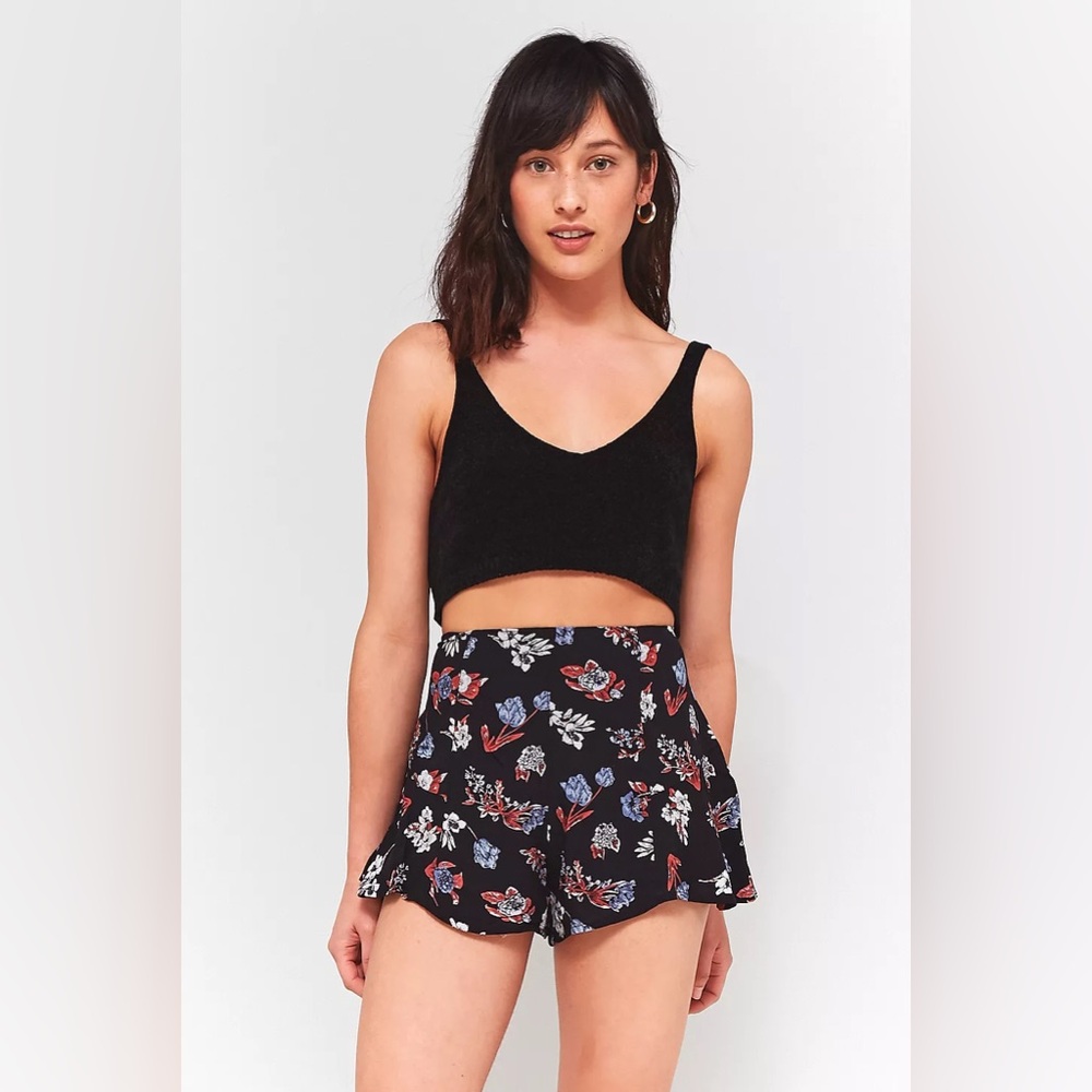 Urban Outfitters Kimchi Blue Flirty Ruffle Hem Shorts